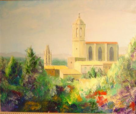 catedral desde muralla Oil Canvas Landscaping