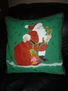 Funda de Cojin Papa Noel con Bolsa de Regalos