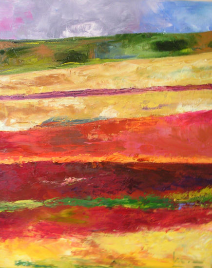 Paisaje abstracto (díptico B 46 x 38) Oil Canvas Landscaping