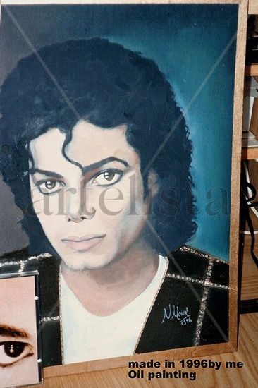 Retrato Michael Jackson - vendido- sold Oil Canvas Portrait