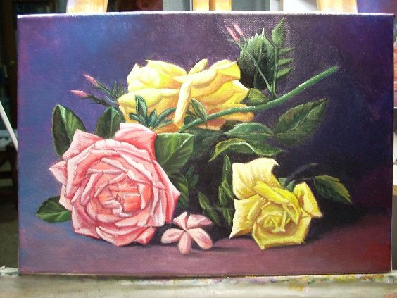 floress Oil Canvas Floral Painting