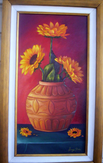 girasoles Oil Canvas Floral Painting