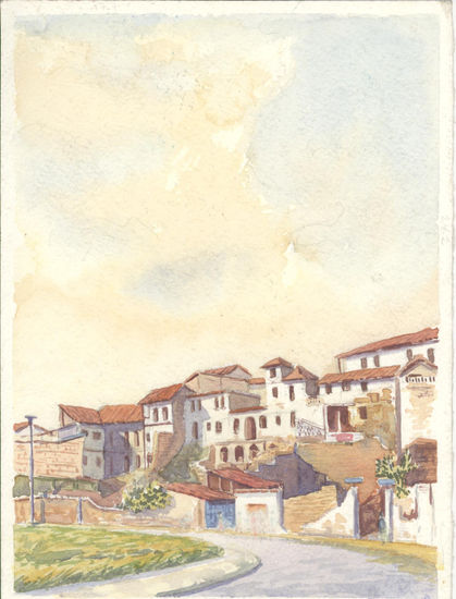 Quito Watercolour Card Landscaping