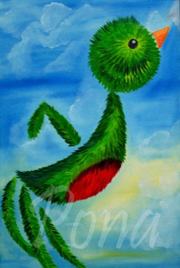 "Quetzal" Oil Canvas Animals