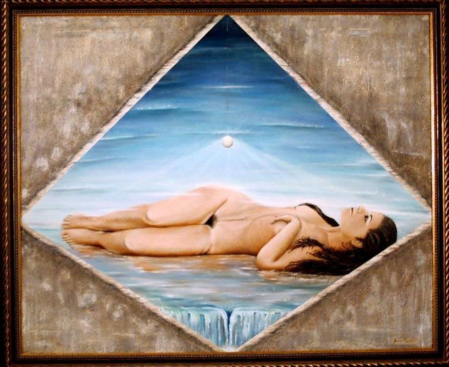 Equilibrio I Óleo Tabla Desnudos