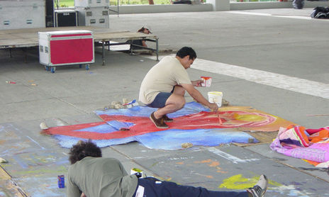PINTANDO EN EL PARQUE TEMATICO DE CUMBRE TAJIN