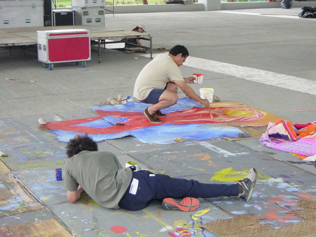 Pintando en Cumbre Tajin 2006 