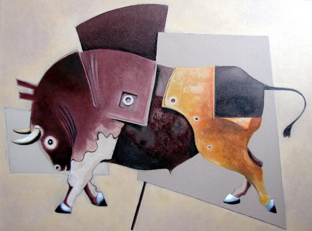 El paso del Toro Acrylic Canvas Animals