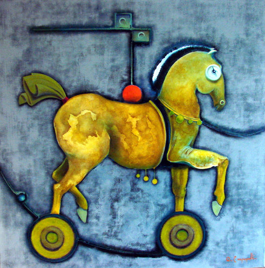 Caballo de Troya Oil Canvas Animals