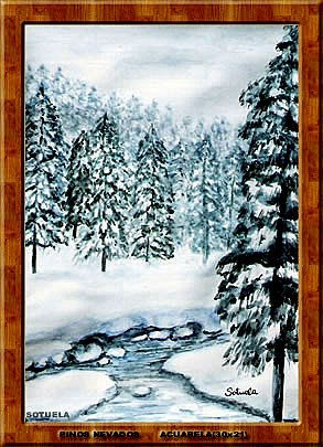 Pinos nevados Watercolour Paper Landscaping