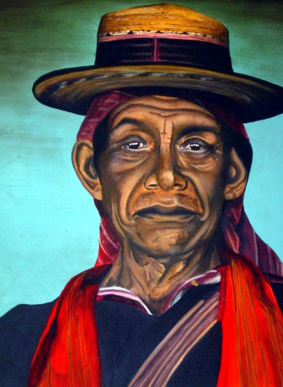 boliviano Oil Canvas Portrait