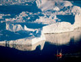 Iceberg and boat