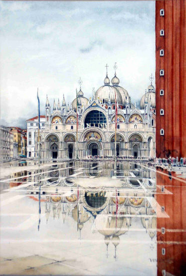 Reflejo de Venezia Acuarela Papel Otros