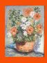 Flores en cesto de mimbre