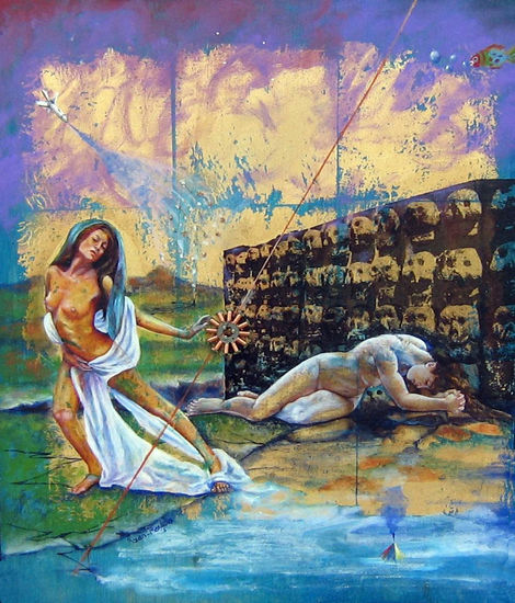 DIMISIONES Oil Panel Nude Paintings