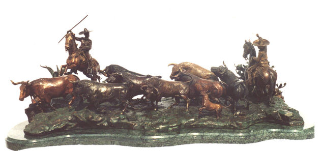 " Encierro " Bronze Figurative