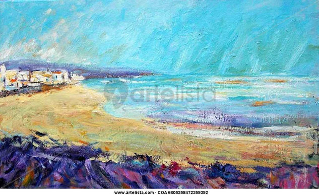 la playa Oil Canvas Landscaping