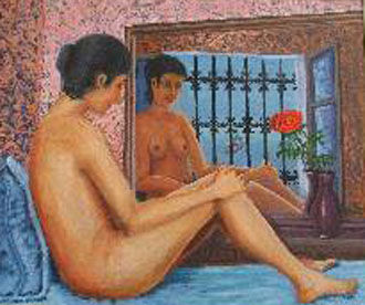 añoranza Oil Canvas Figure Painting