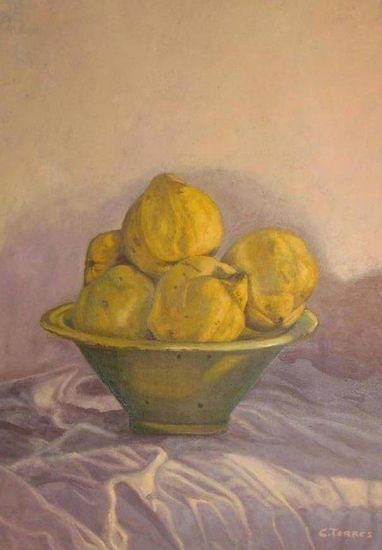 Bodegón membrillos Oil Canvas Still Life Paintings