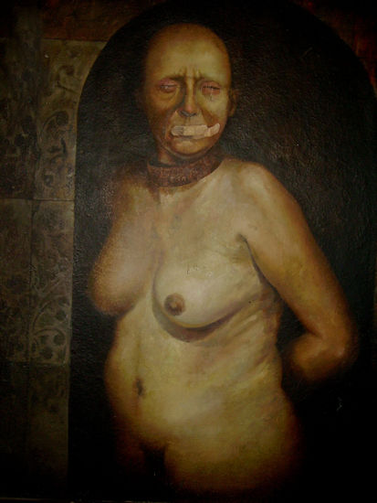 "MI MAMA CON CANCER" Oil Panel Portrait