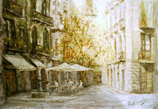 Terracitas en Barcelona. Oil Canvas Landscaping