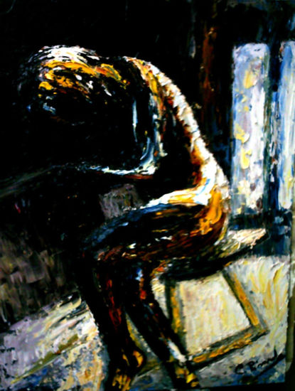 Melancolia. Oil Canvas Figure Painting