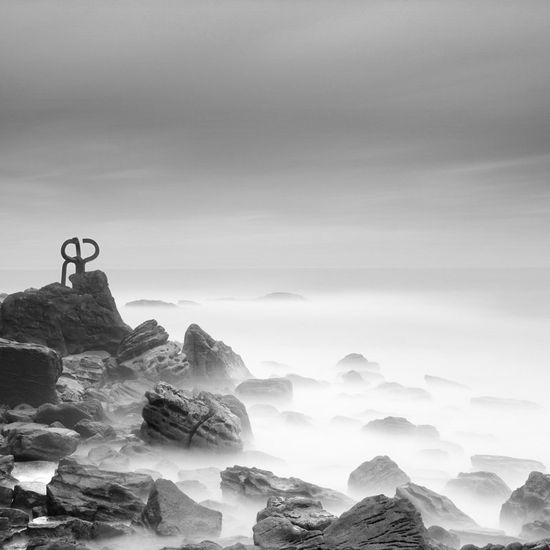 Viento y calma Naturaleza Blanco y Negro (Digital)