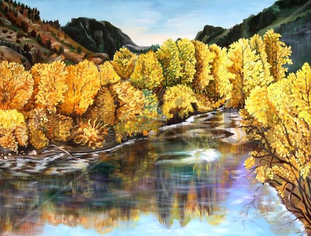 "Paisaje del Pirineo" Oil Canvas Landscaping