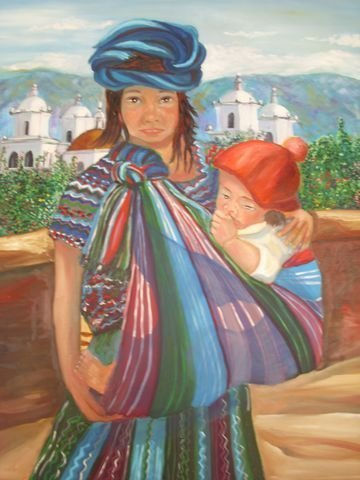 "de niña a mujer" Oil Canvas Figure Painting