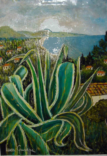 agave Mixed media Canvas Landscaping