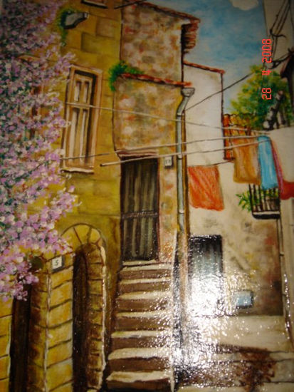 interno di paese Mixed media Panel Landscaping