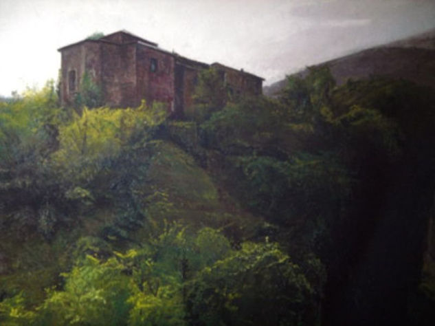 LA CASITA. Óleo Lienzo Paisaje