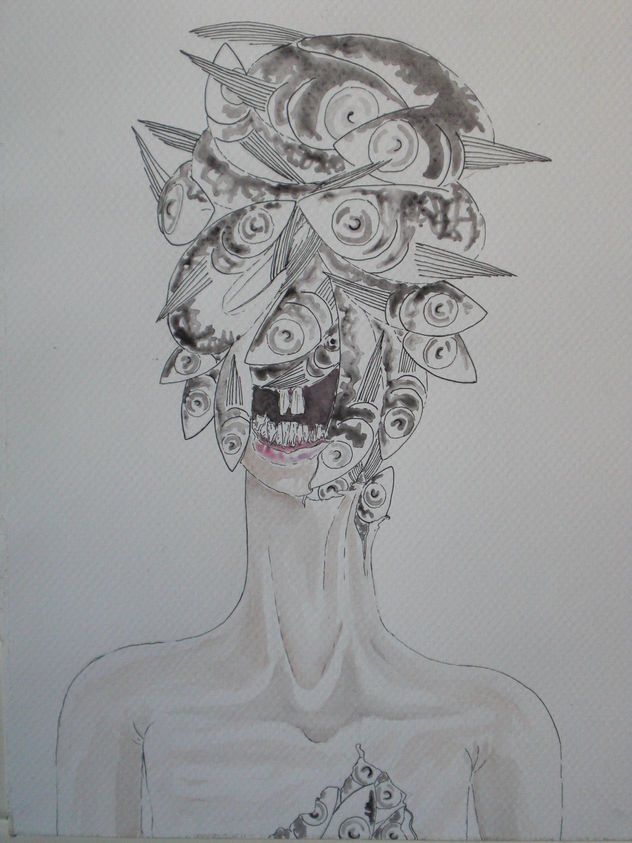 "Gent de peix (Aquarela)"