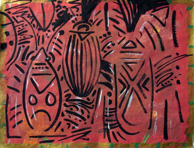 siluetas 3 (insectos) Gouache Paper Others