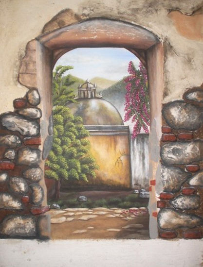 Puerta al pasado Acrylic Card Landscaping