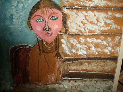 Niña con trenzas