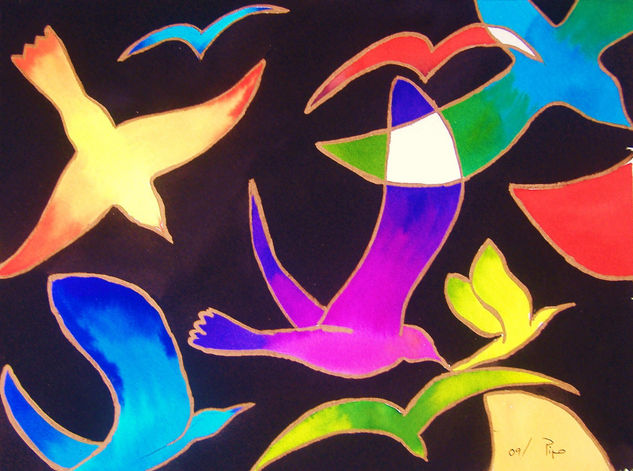 pajaros en colores Watercolour Paper Others