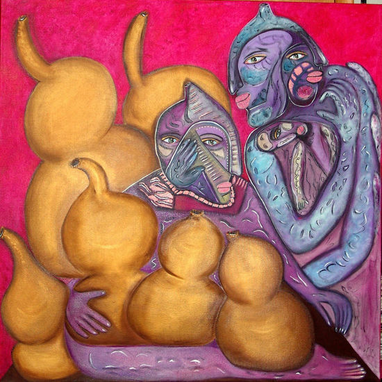 "Maternidad" Media Mixta Tela Figura