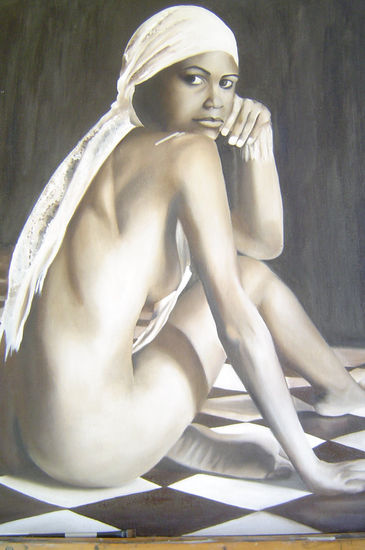 sentada Oil Canvas Nude Paintings