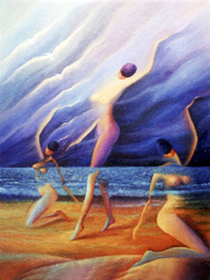 La danza de las gaviotas Oil Canvas Landscaping