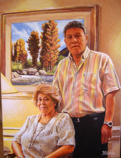 Alem y Sra..y Huertas Acrylic Canvas Portrait