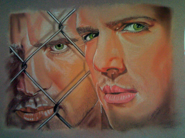 prison break Pastel Papel Retrato