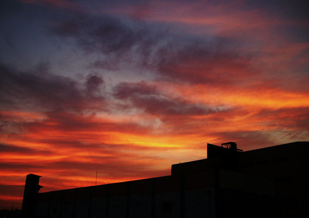 atardecer occidental Arquitectura e interiorismo Blanco y Negro (Digital)