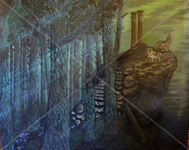 El retorno de la diosa o El lamento de la Madre Tierrla Oil Canvas Landscaping