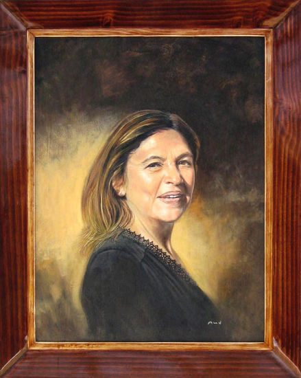 RETRATO CONCEJALA ELIDA MOREIRA Óleo Lienzo Retrato