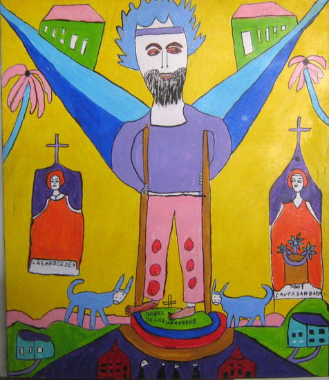 San Lázaro Acrylic Canvas Figure Painting