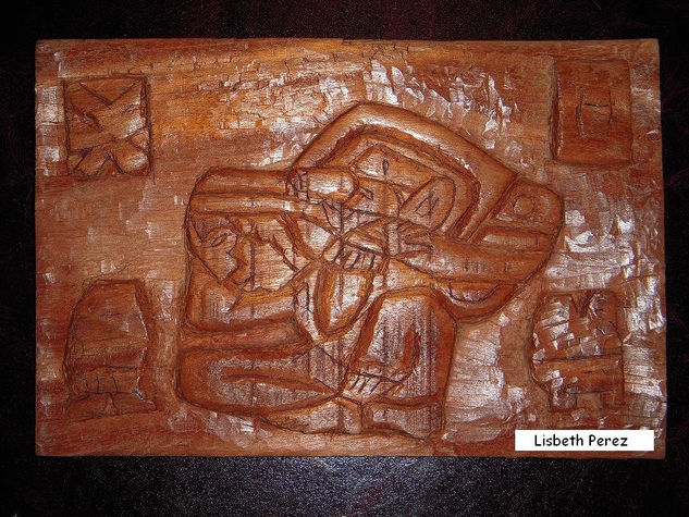 Fuerza Maya Madera Figurativa