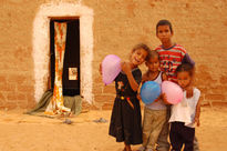 Globos y niños