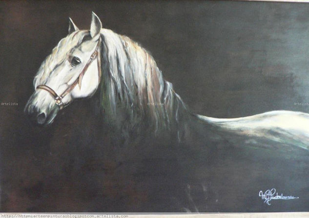 repli de caballo Oil Panel Animals