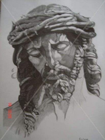 Cristo de la Muerte Pencil (Black) Card Figure Painting